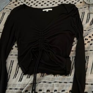 black cropped long sleeve